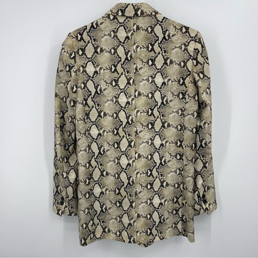 Zara Basic Snake Print Blazer XS Blogger Favorite Animal Print Jacket - Picture 9 of 9